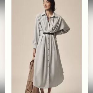 Anthropologie blue shirt dress 4